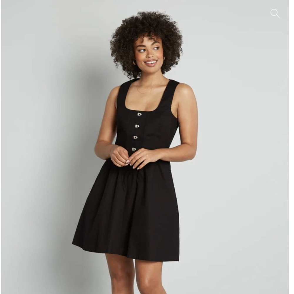 Modcloth Dangerfield Black  My Noir Romance Mini Dress NWT Size 16